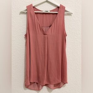Stradivarius Dusty Rose Blouse | Soft Fabric Feminine Minimalist Top